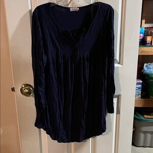 Elegant Women's Dark Blue Blouse